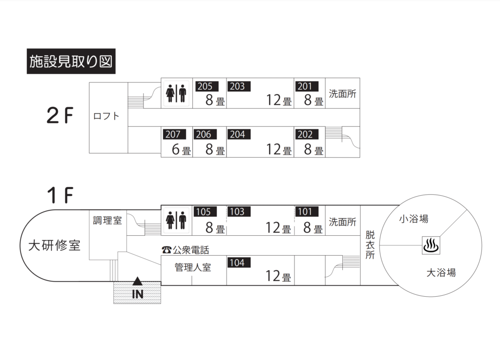 森林文化交流センター館内見取り図