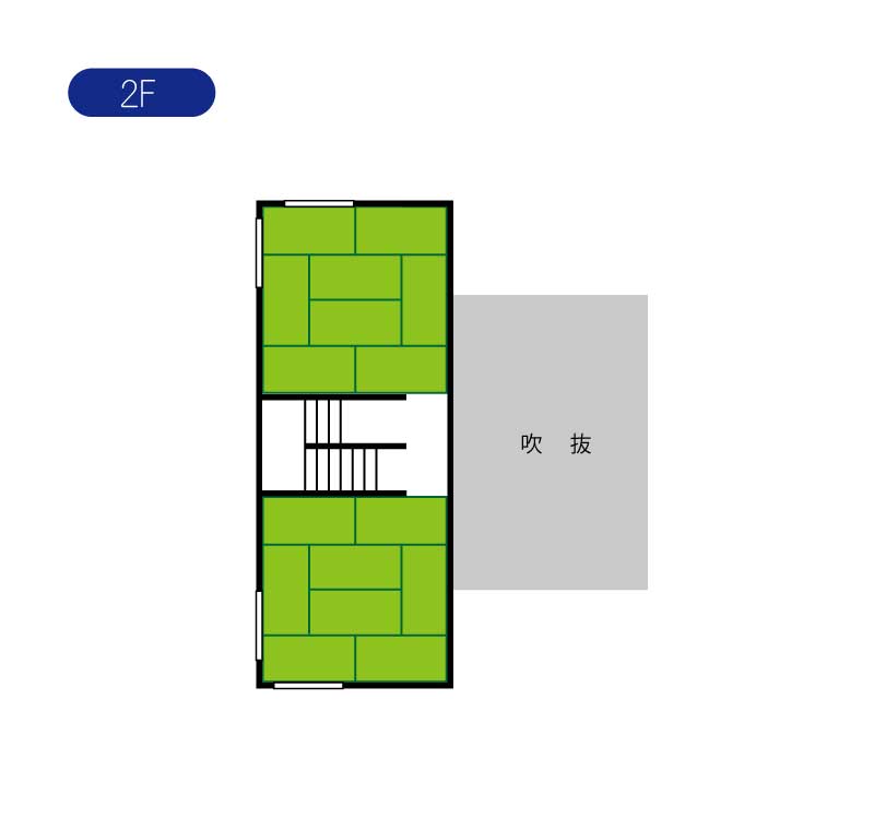 ヴィラ 2階間取り図